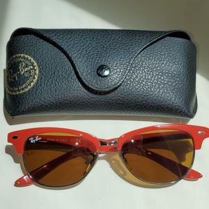 Red Club Master Ray Ban Sunglasses